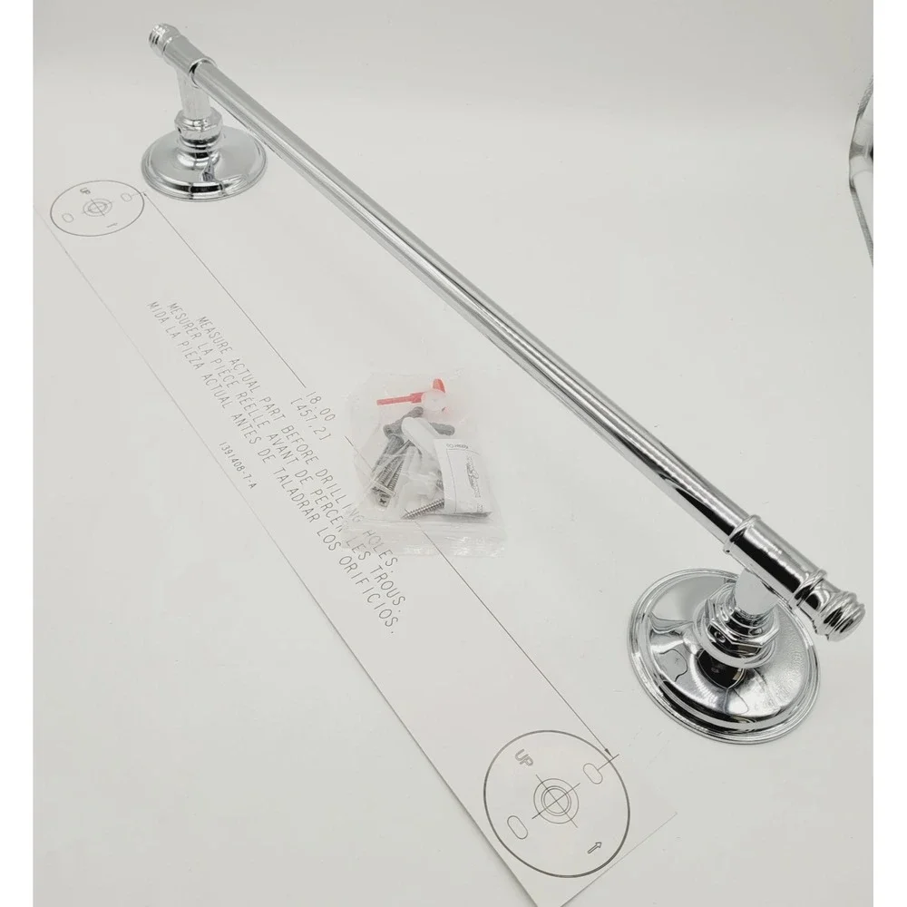 KOHLER 18 Inch Eclectic Towel Bar Brushed Nickel Bath Wall Mount Holder‎